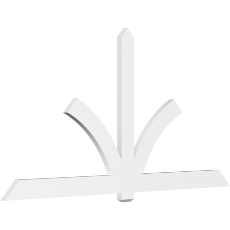 Ekena Millwork Redmond Architectural Grade PVC Gable Bracket, 108"W x 54"H x 2"D x 6"F, 12/12 Pitch GBP108X54X0206RED00